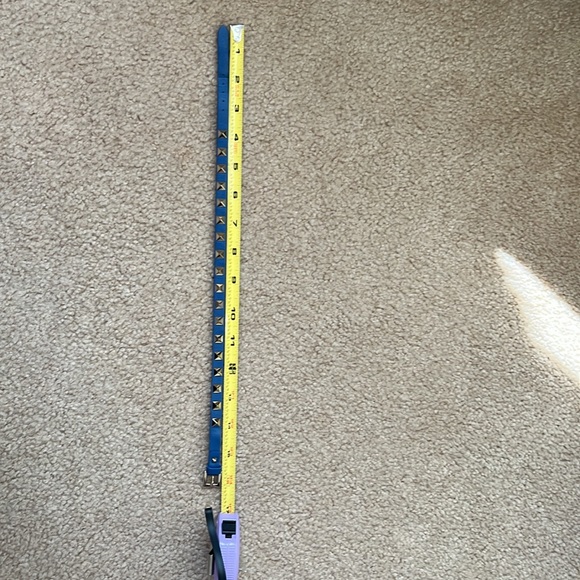 Valentino leather stud Blue Bracelet with Gold Studs - Picture 8 of 8